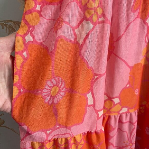 Show Me Your Mumu Womens Sheer Floral Boho Babydoll Dress Size M Festival - Picture 6 of 9